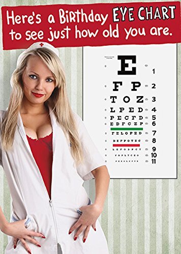 Eye Chart Humour Funny Greeting Card 