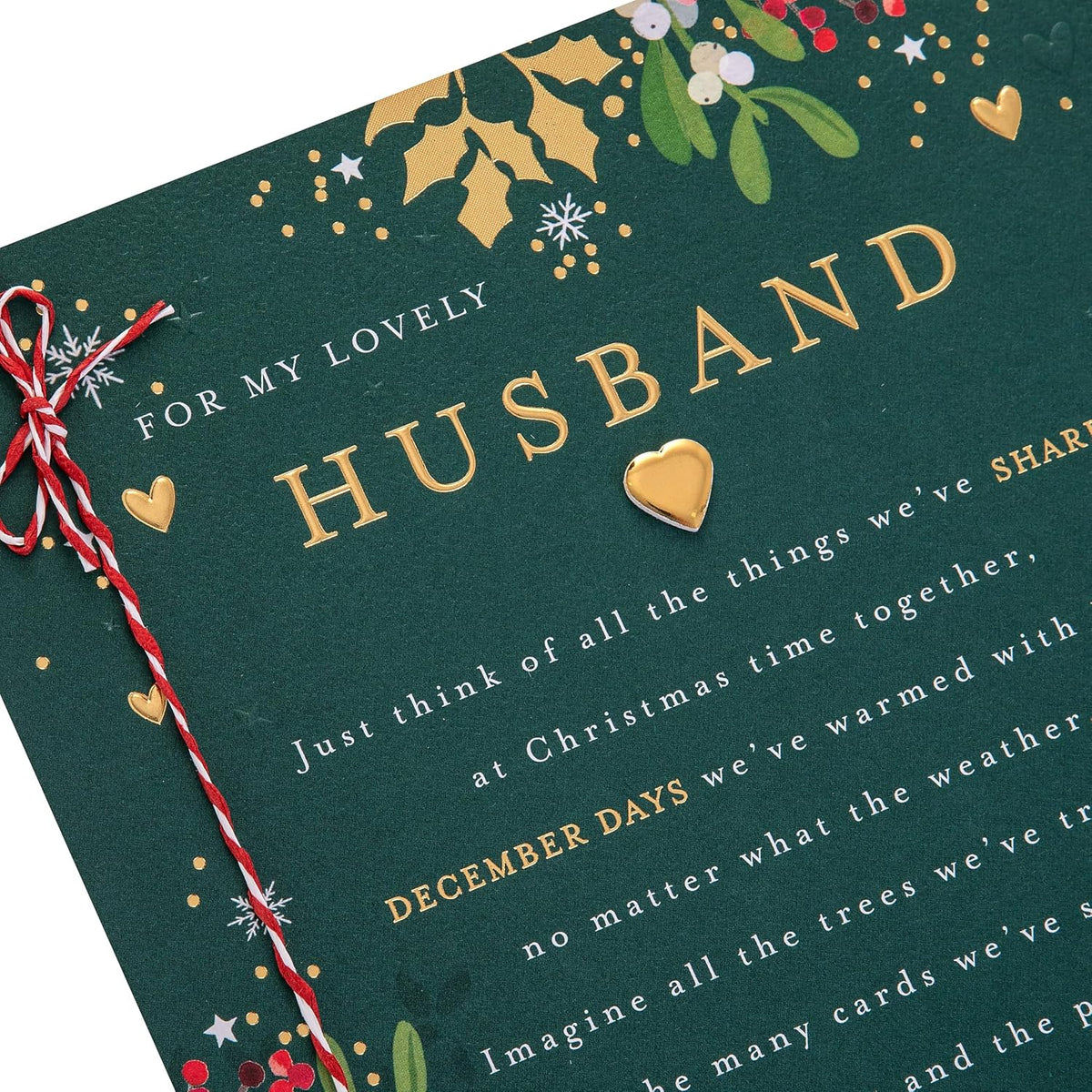 Traditional Illustrated Winter Forest Scene Design Husband Christmas Card