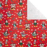 Disney Mickey & Minnie Mouse Design Pack of 3 Christmas Wrapping Paper 4M Each
