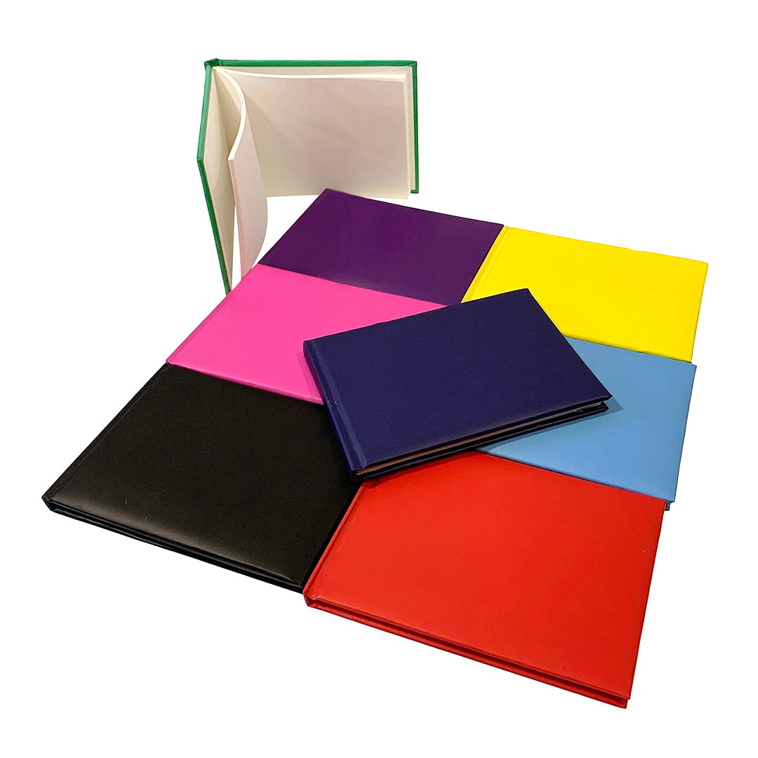 100 Pages Plain Cover Blue Autograph Book – School Leavers Signature, End of Term Memory Book