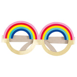 Pack of 4 Foil Rainbow Paper Party Novelty Glasses
