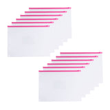 Pack of 12 A3 Clear Zippy Bags with Pink Zip