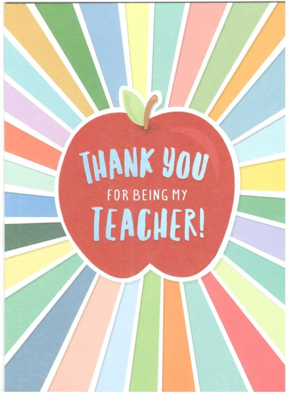 Thank You Teacher Card Bright Colourful Card 