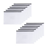 Pack of 12 A4 Clear Zippy Bags with Black Zip