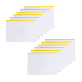 Pack of 12 A4 Yellow Zip Zippy Bags - Janrax 708531