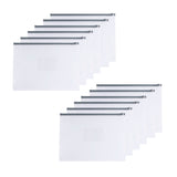 Pack of 12 A4 Clear Zippy Bags with Grey Zip