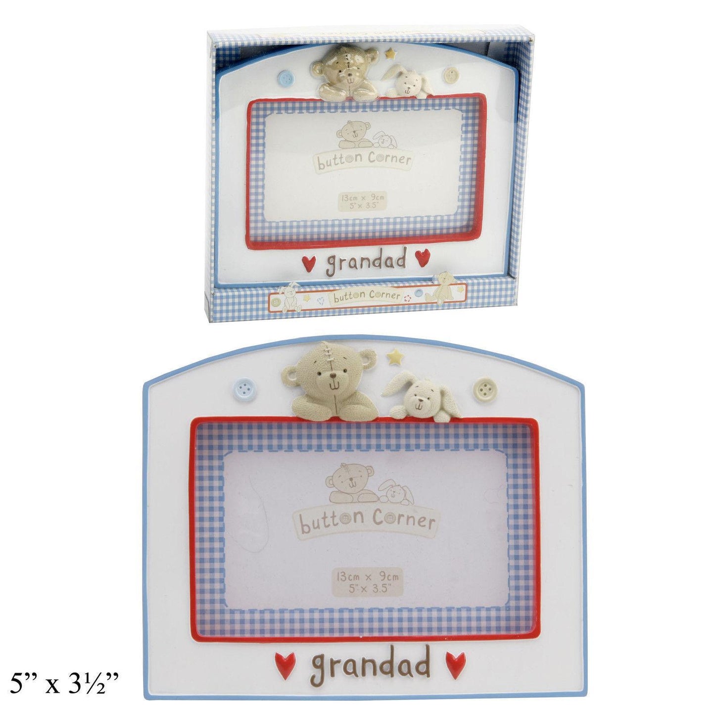 For Grandad Button Corner Frame 13 X 9 cms