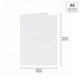 Pack of 5 A5 Blank White 260gsm Greeting Cards – Design Your Own Cards