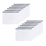 Pack of 12 A5 Clear Zippy Bags with Grey Zip