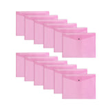 Pack of 12 Janrax A3 Pink Document Wallets - Button Stud Folder
