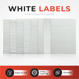 Pack of 126 White 16x22mm Rectangular Labels - Adhesive Stickers