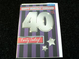  Husband 40 Today! Style Birthday Card 40th birthday 