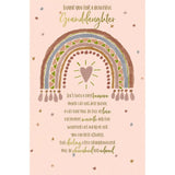Thank You for a Beautiful Baby Granddaughter Card Rainbow Design