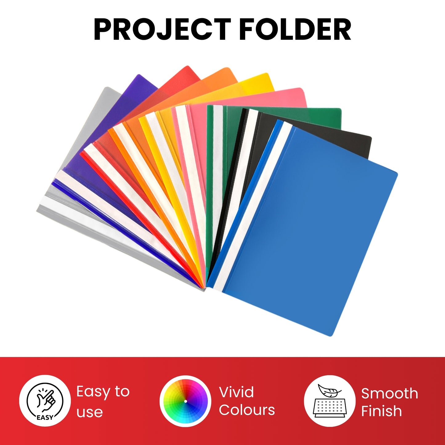 Pack of 12 Purple A4 Project Folders by Janrax