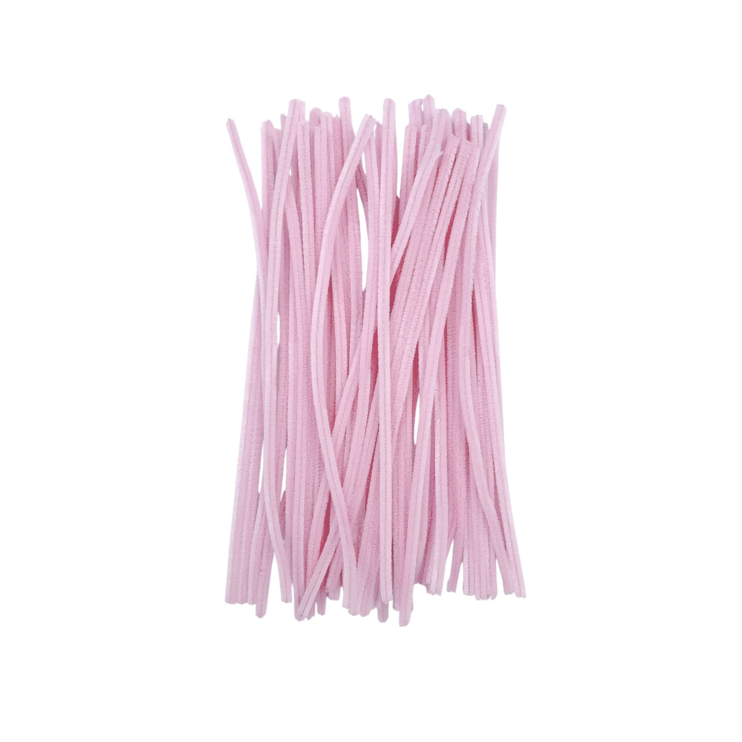 Pack of 50 Pastel Pink Coloured Pipe Cleaners 30cm x 6mm Craft Chenille Stems