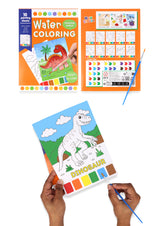 Dinosaur Water Colouring Set (21cm x 15cm) - A5 Size 10 Painting Sheets Paint Brush Included