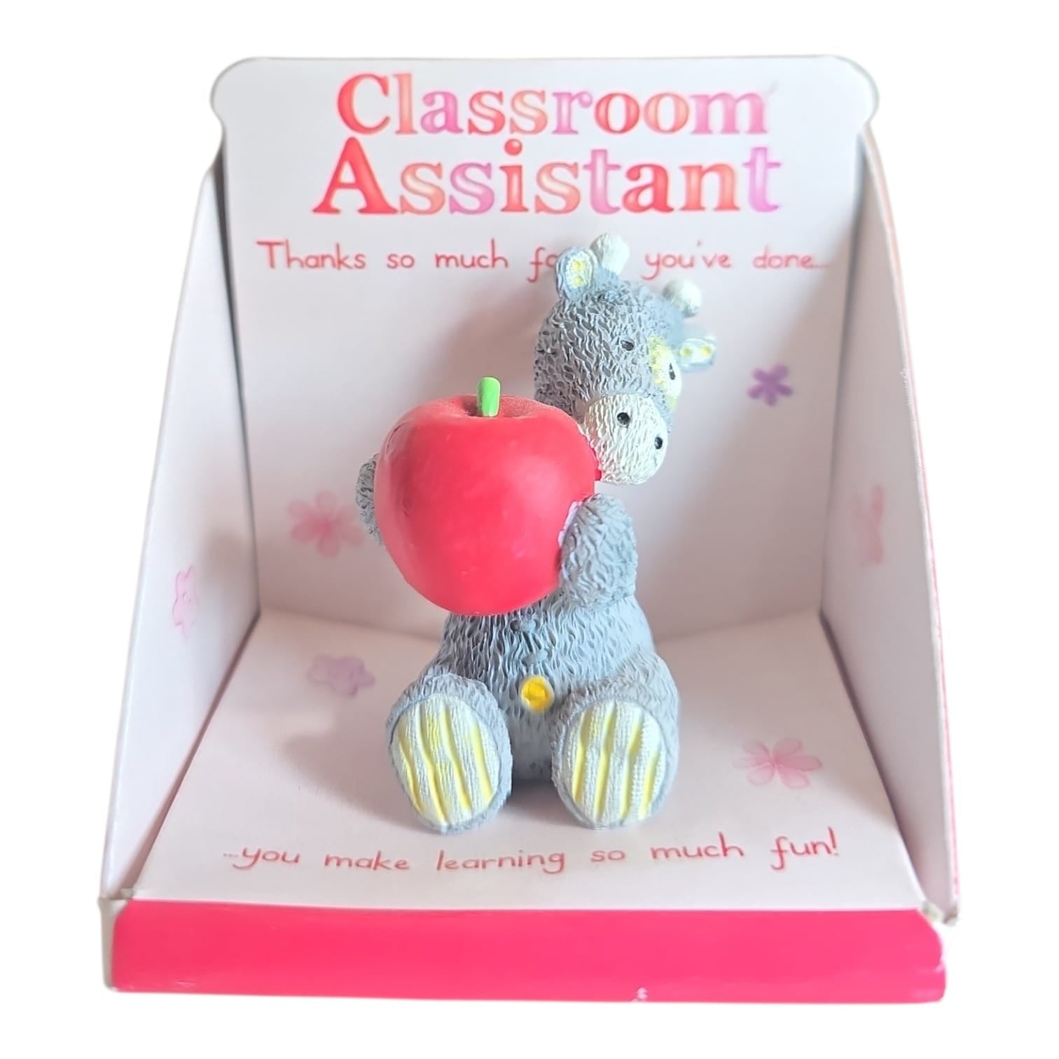 Classroom Assistant Captioned JoJo Giraffe Resin Figurine Elliot and Buttons {DC}