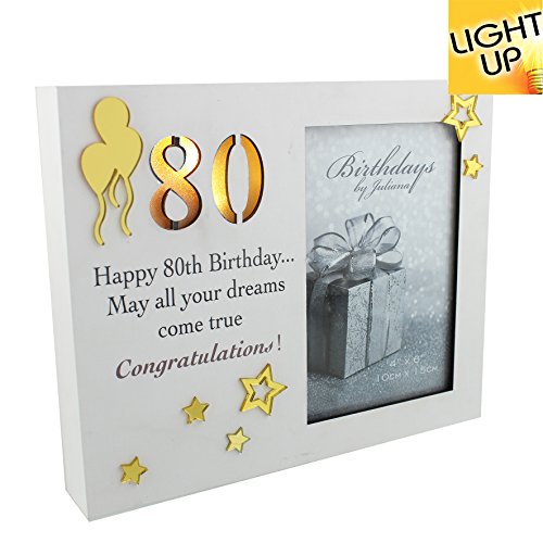 Juliana Light Up Frame 4 x 6 80th Birthday