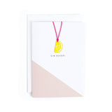 Hotchpotch Gin Buddy Card with Lemon Slice Plastic Necklace 