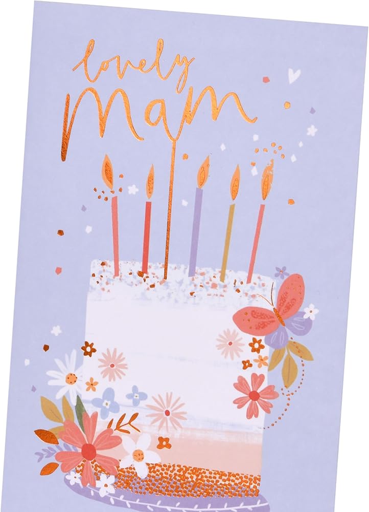 Mam Birthday Card Cake Design 