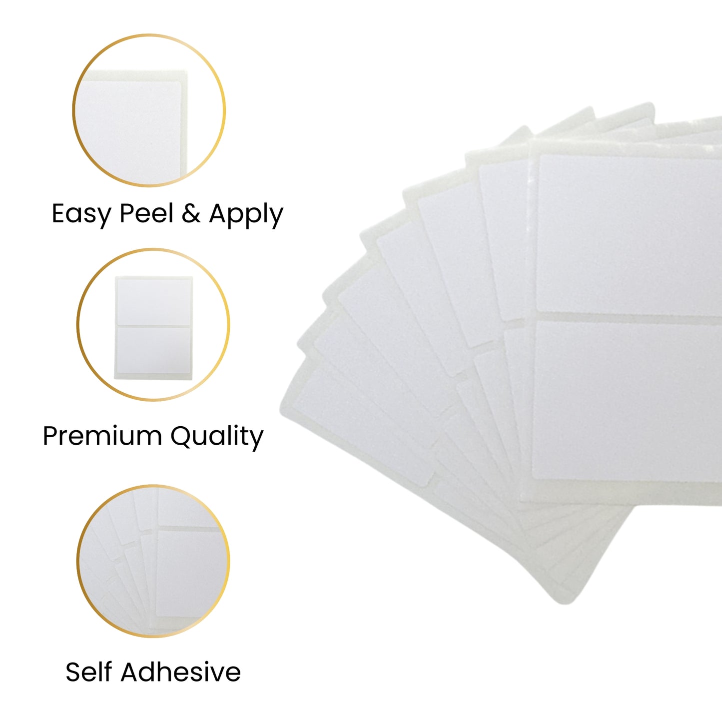 Pack of 14 White 50x80mm Rectangular Labels