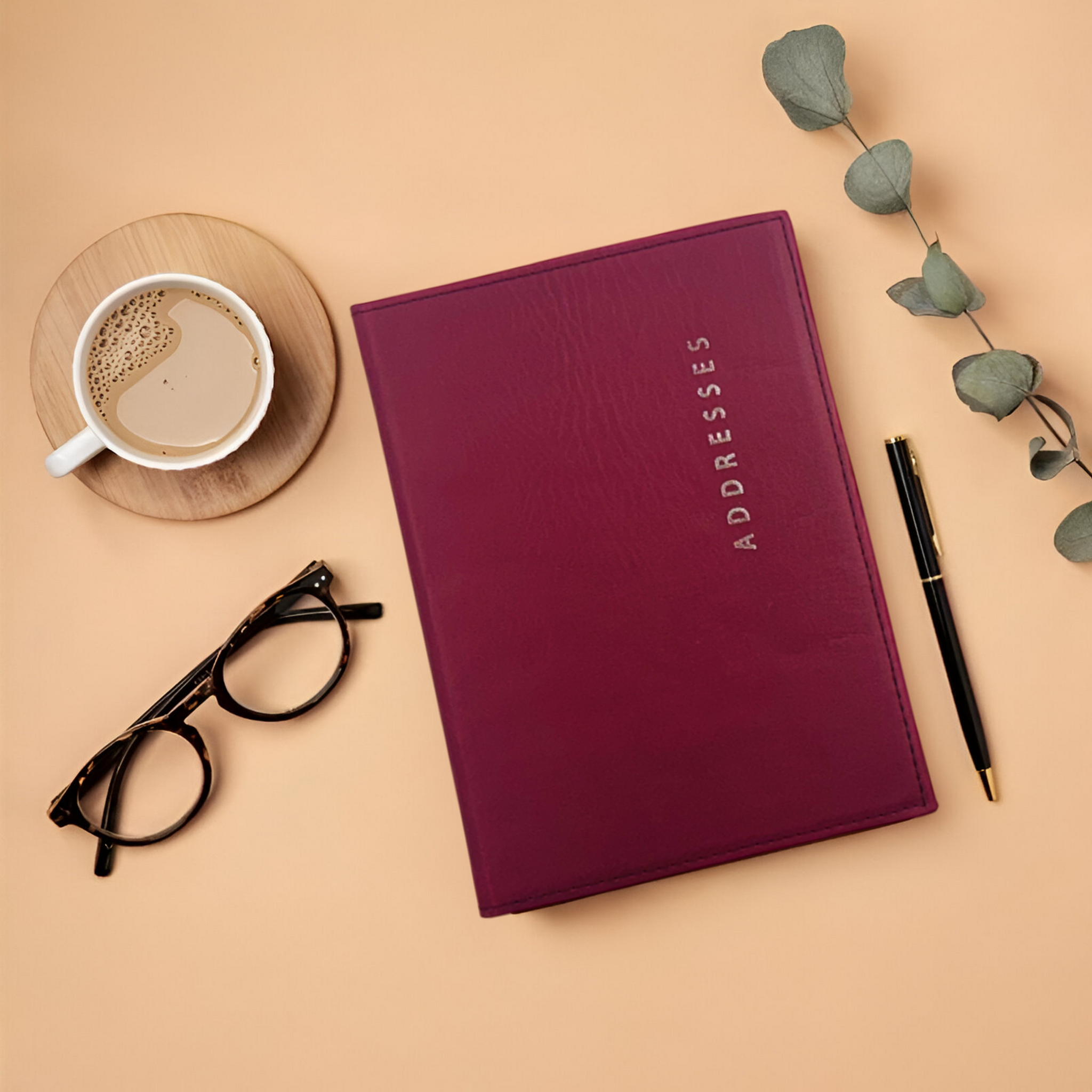 A5 Burgundy Address Book