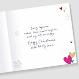 Die Cut Love Hearts One I Love Christmas Card