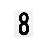 Waterproof Wheelie Bin Black Number 8 Sticker