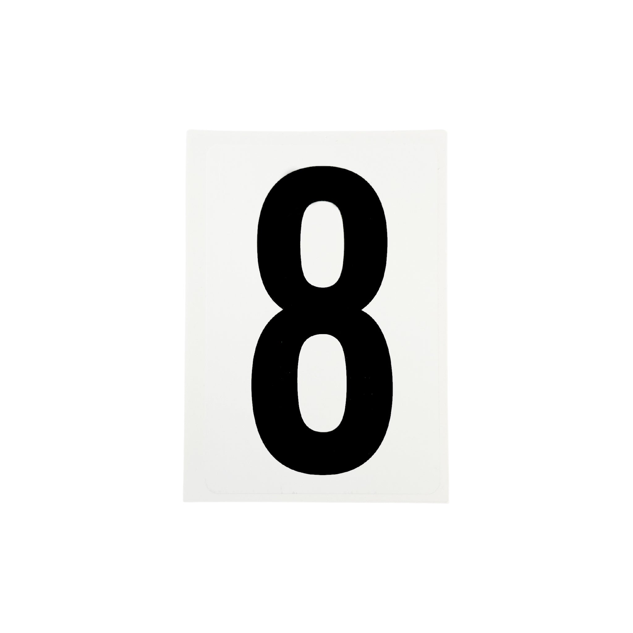 Waterproof Wheelie Bin Black Number 8 Sticker