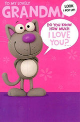 Cute Pop Out Lovely Grandma Birthday Greeting Card Crackers Range Card 