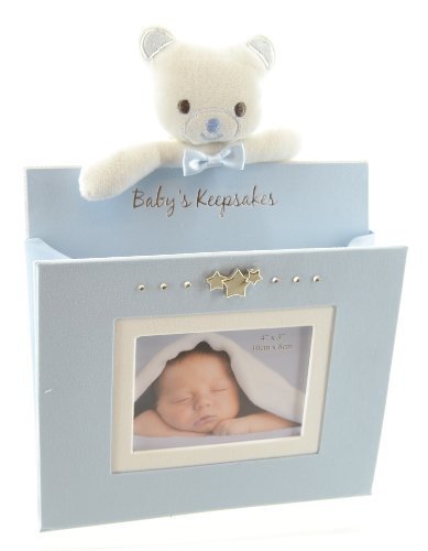 Widdop Bingham Juliana Baby Boy's Keepsake Wall Frame & Pouch - Blue