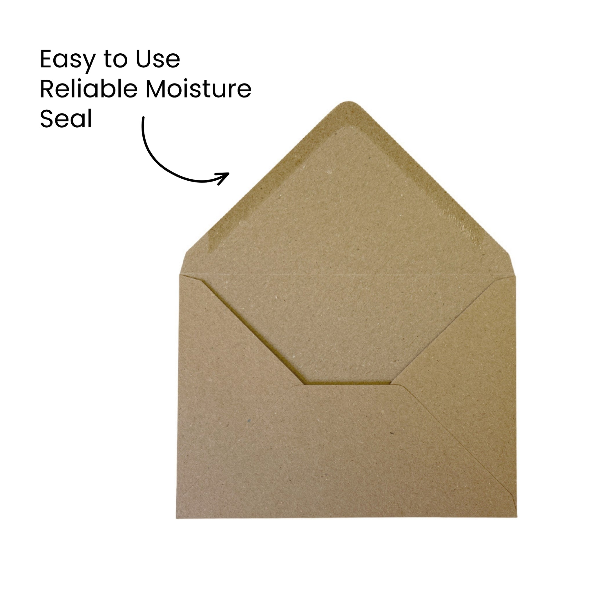 Pack of 50 Eco Kraft Recycled 110gsm 155x155mm Gummed Envelopes