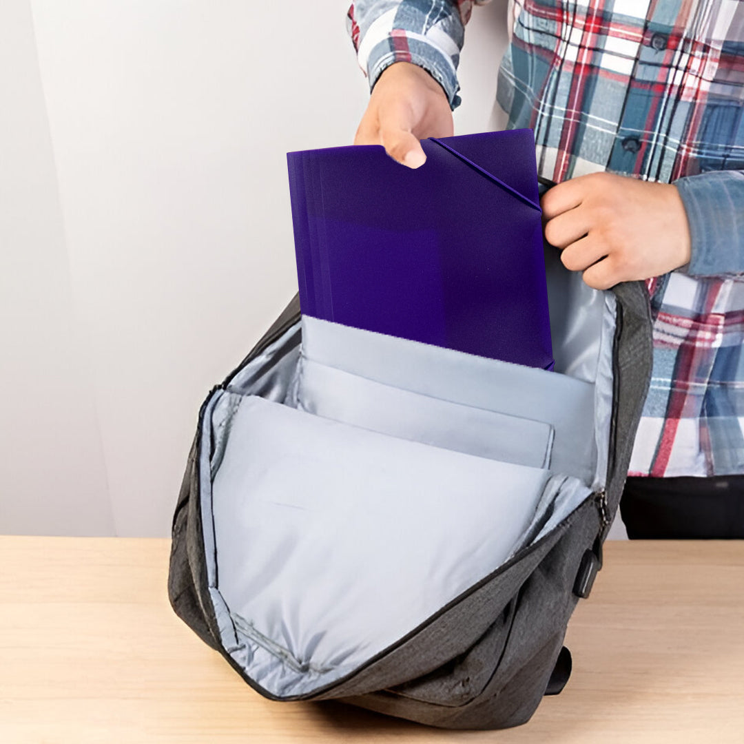 Janrax A4 Clearview Red 3 Flap Folder with Elasticated Closure