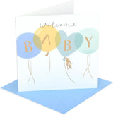 New Baby Boy Congratulations Card Balloons Design 