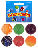 Pack of 6 Assorted Colours Bouncy Jet Balls 2.5cm
