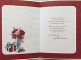 DEAR STEPMUM TRADITIONAL NICE VERSE GOLD FOIL CHRISTMAS GREETING CARD NEW GIFT {DC}