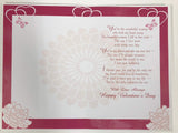 Woman I Love Sentimental Verse Double Love Heart Valentine's Day Card
