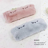 Single Crown Sleeping‑Face Plush Pencil Case