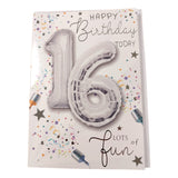 Happy Birthday 16 today Have fun Balloon Boutique Greeting Card