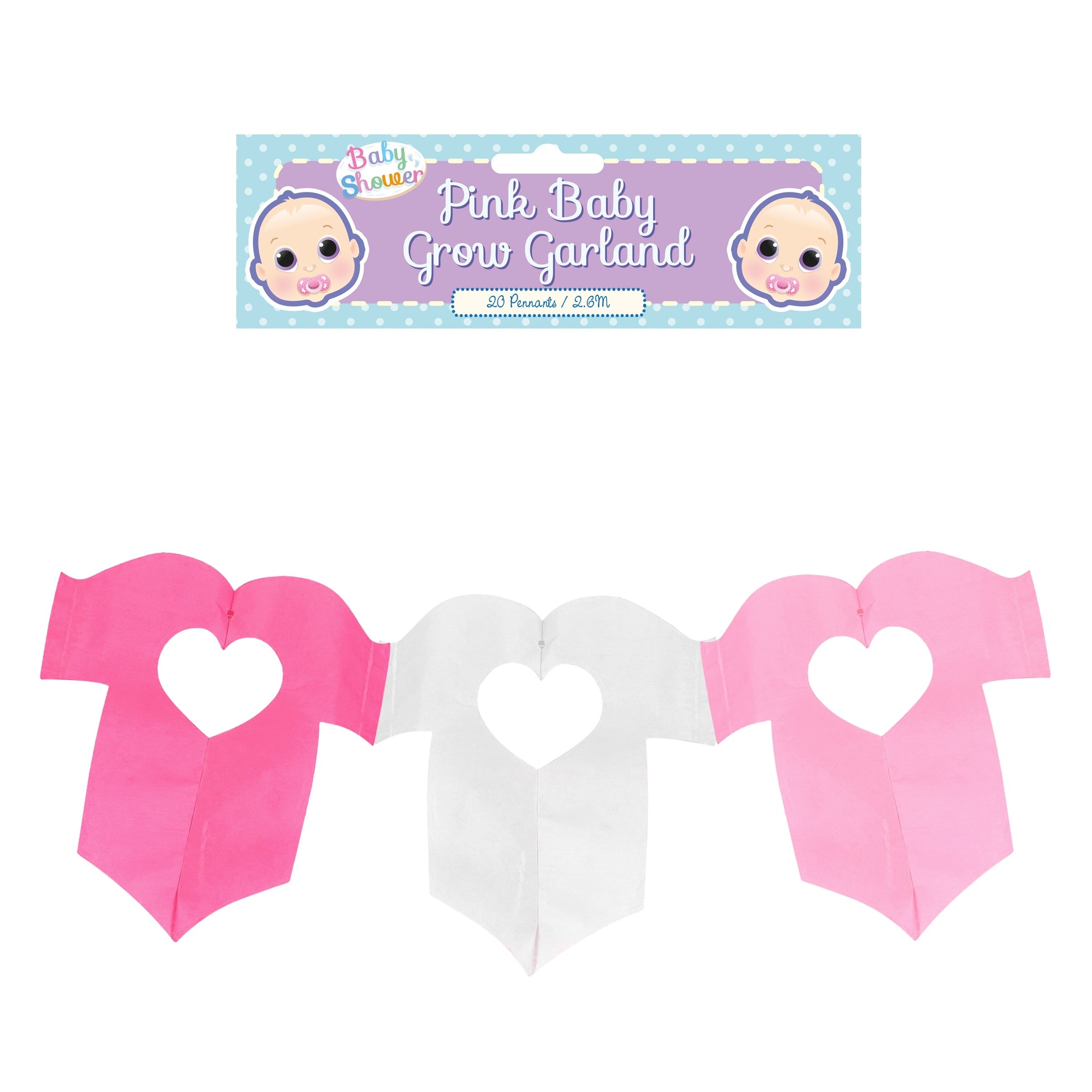 Decoration Garland Baby Grow Pink 2.6M {DC}