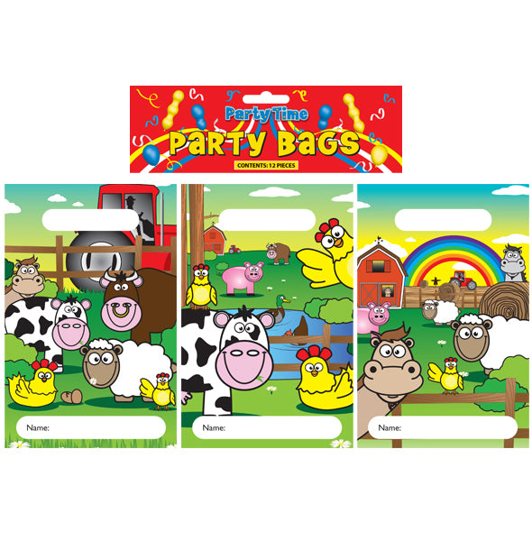 Pack of 12 Farm Design Party Bags {DC}
