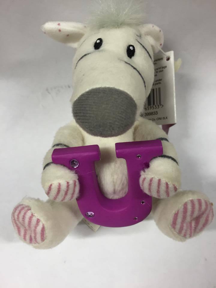 Elliot and Buttons Zoe Zebra Character with letter U {DC}