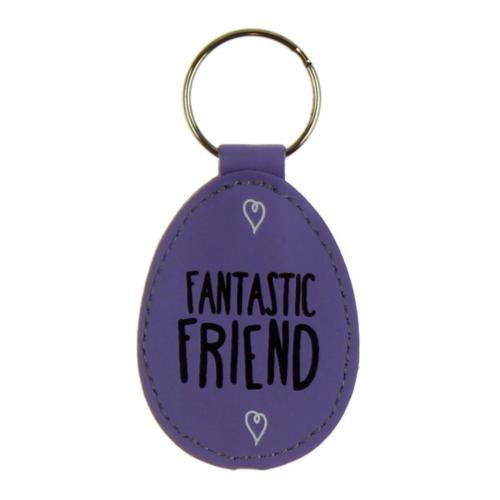 Eggcellent Purple Keyring "Fantastic Friend" Christmas Birthday All Occasion