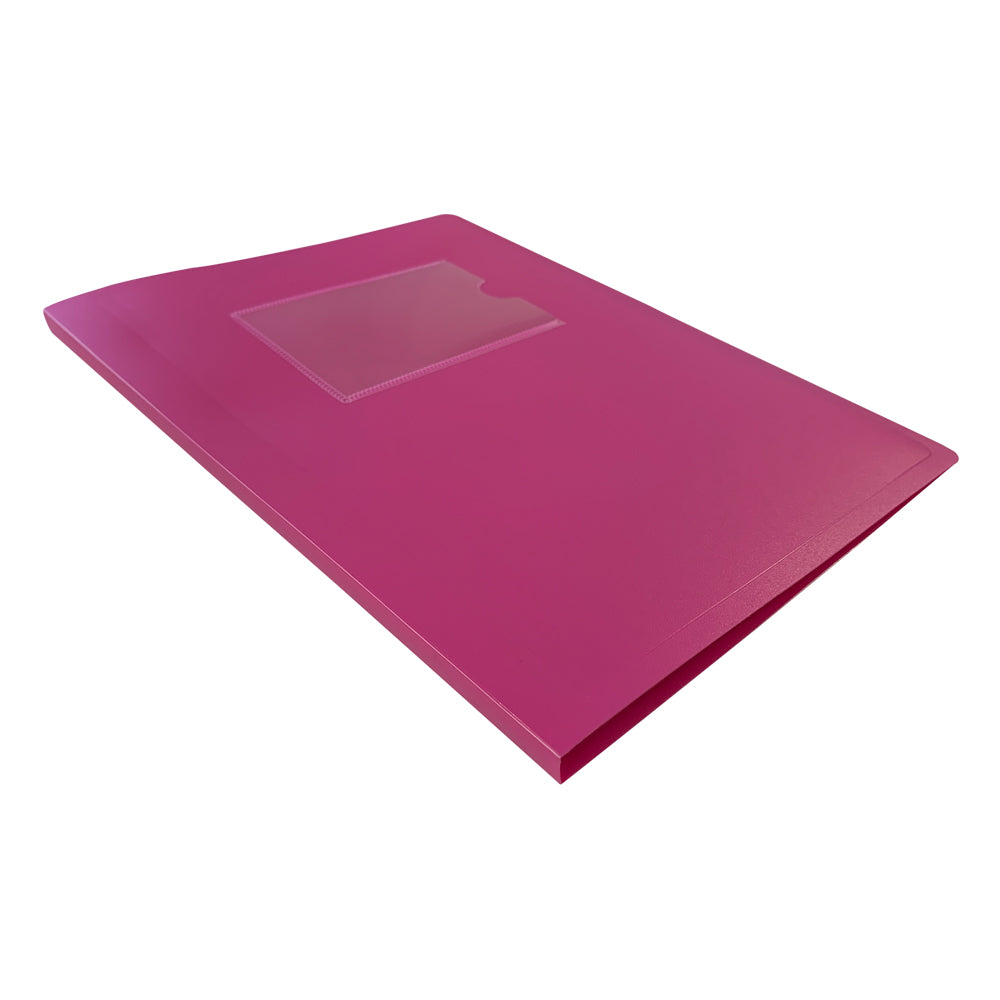 A5 Pink Flexible Cover 20 Pocket Display Book