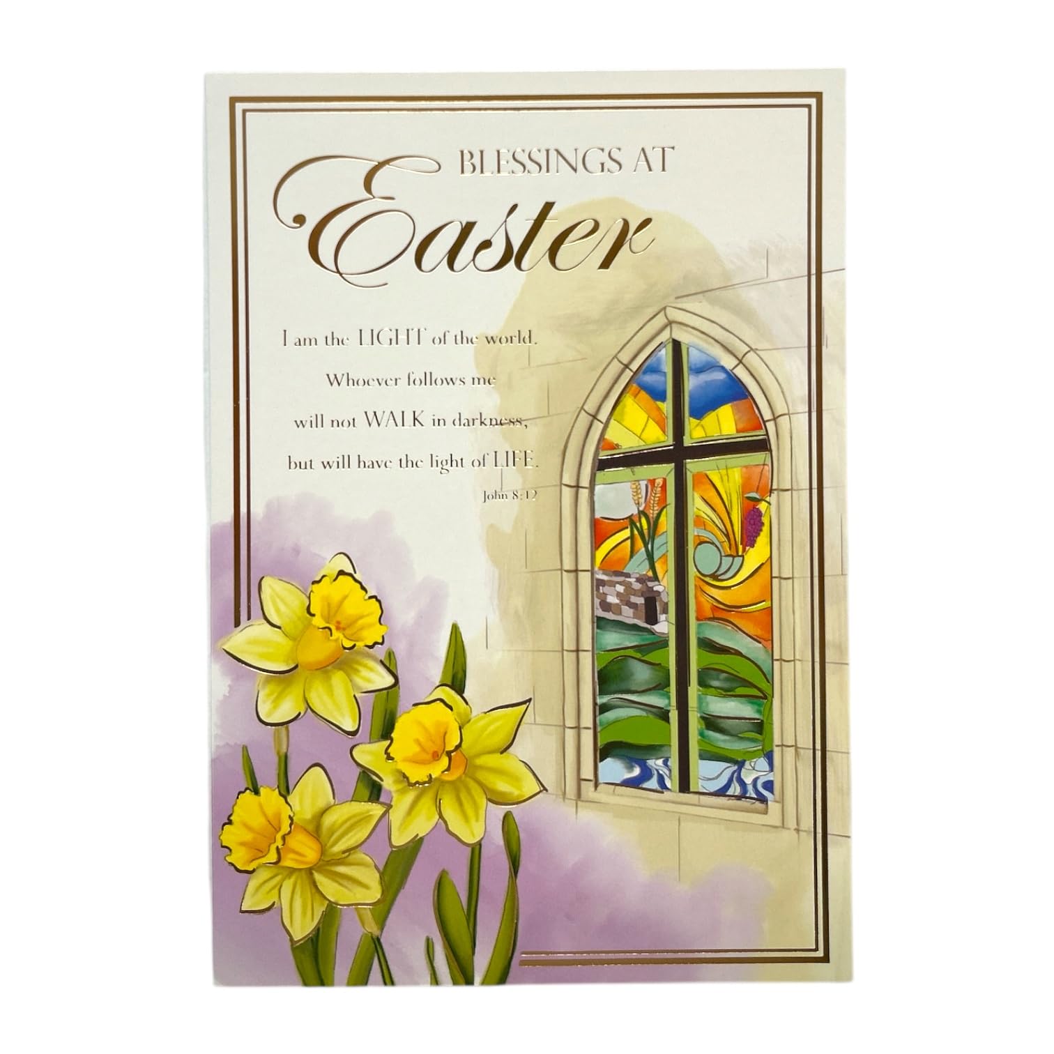Light Of The World Blessing At Easter Greeting Open Card