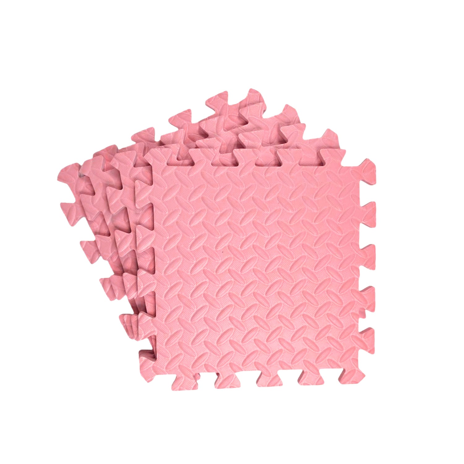 Pack of 4 30x30cm Light Pink Coloured 1cm Thick EVA Foam Mats