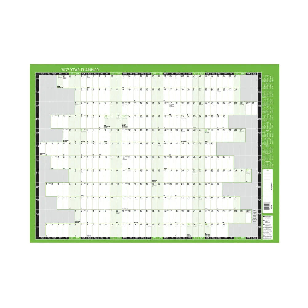 Janrax 2027 Year Planner Mounted - 855 x 610mm