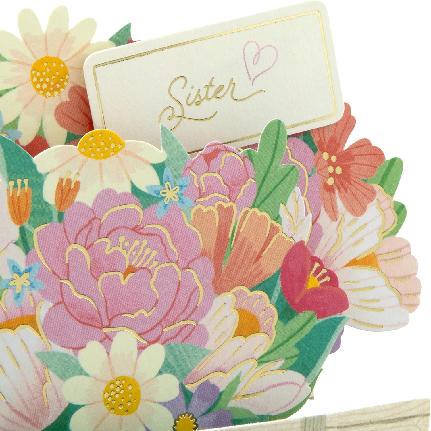Paper Wonder Flower Cart Customizable Pop Up Card for Birthdays Mother's Day 