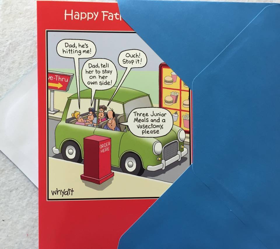 Drive Thru Fathers Day Humour Funny Greeting Card 