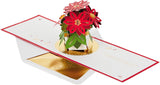 Poinsettia Flowers 3D and Pop Up Christmas Card {DC}